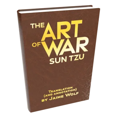 BattleTech: The Art of War book cover with brown faux-leather design and yellow title text.