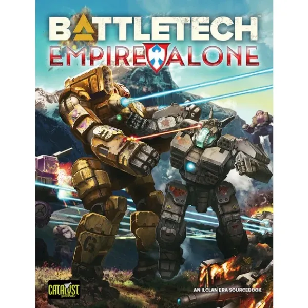 BattleTech: Empire Alone sourcebook cover with two BattleMechs fighting under laser fire.