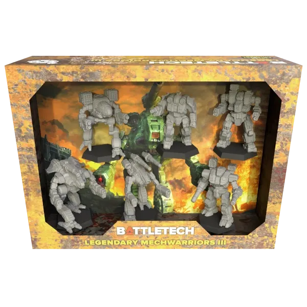 BattleTech Legendary MechWarriors III ForcePack box showing six unpainted BattleMech miniatures.