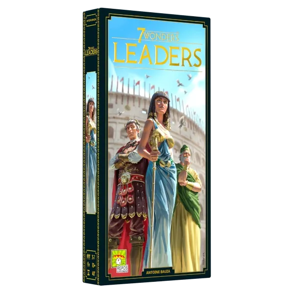 7 Wonders: Leaders expansion box showing historical leader artwork on the cover.