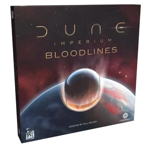 Dune: Imperium – Bloodlines box cover showing a planet and eclipse in space.