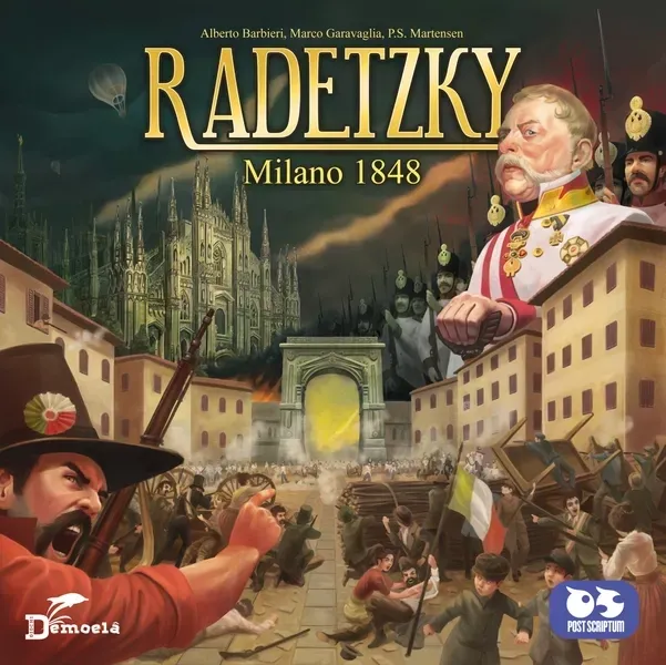 Radetzky: Milano 1848 box cover showing rebels and Austrian forces during the Milan uprising.