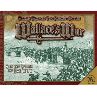 Wallace’s War box cover showing Stirling Bridge and Falkirk artwork from William Wallace’s battles.