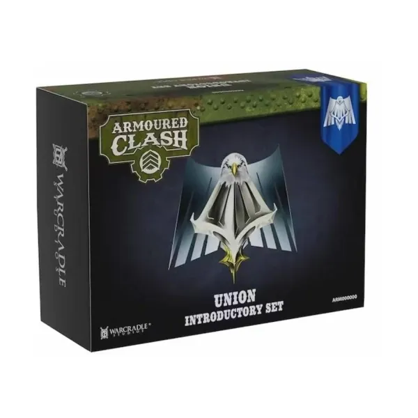 Armoured Clash Union Introductory Set box with eagle faction emblem.