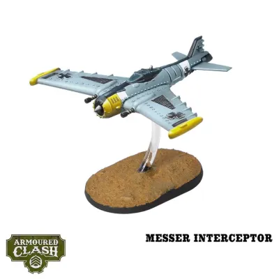 Painted Messer Interceptor aircraft miniature for Armoured Clash Imperium forces.