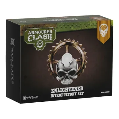 Armoured Clash Enlightened Introductory Set box with skull and cog faction emblem.