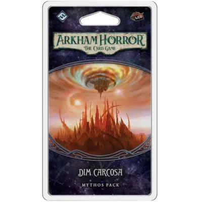 Arkham Horror: The Card Game – Dim Carcosa Mythos Pack Arkham Horror: The Card Game – Dim Carcosa Mythos Pack blister with Carcosa city artwork.