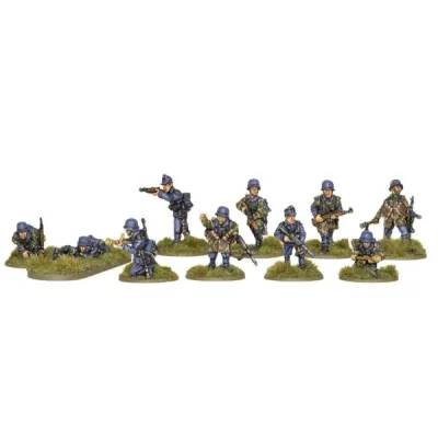 Painted Bolt Action Luftwaffe Field Division Squad miniatures.