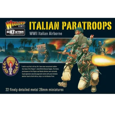 Bolt Action: Italian Paratroops Bolt Action Italian Paratroops pack with WWII Italian airborne combat artwork.