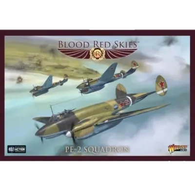 Blood Red Skies: Petlyakov Pe-2 Squadron Blood Red Skies Petlyakov Pe-2 Squadron box showing Soviet bombers in flight.