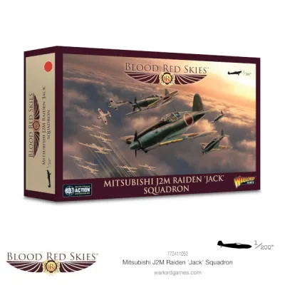 Blood Red Skies: Mitsubishi J2M Raiden ‘Jack’ Squadron Blood Red Skies Mitsubishi J2M Raiden ‘Jack’ Squadron box showing Japanese interceptors in combat.