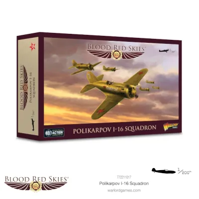 Blood Red Skies: Polikarpov I-16 Squadron Blood Red Skies Polikarpov I-16 Squadron box showing Soviet fighters in formation.
