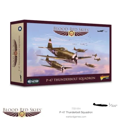 Blood Red Skies: Republic P-47 Thunderbolt Squadron Blood Red Skies P-47 Thunderbolt Squadron box showing US fighters in formation.