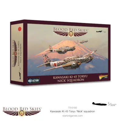 Blood Red Skies: Kawasaki Ki-45 Toryu ‘Nick’ Squadron Blood Red Skies Kawasaki Ki-45 Toryu ‘Nick’ Squadron box showing Japanese heavy fighters near Mount Fuji.