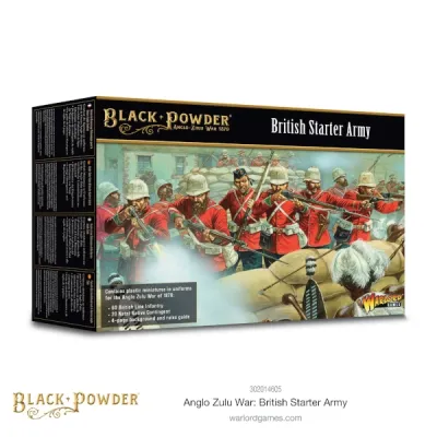 Black Powder Anglo-Zulu War British Starter Army box with Rorke’s Drift artwork.