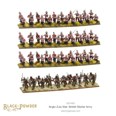 British Starter Army miniatures for Black Powder Anglo-Zulu War, with British and allied troops.