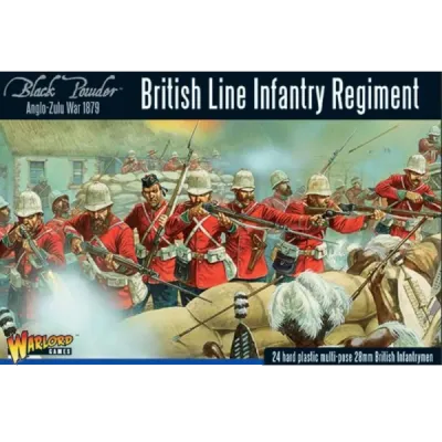 Black Powder Anglo-Zulu War British Line Infantry Regiment box with Rorke’s Drift artwork.