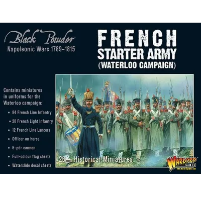 Black Powder French Starter Army (Waterloo Campaign) box with Napoleonic French infantry artwork.