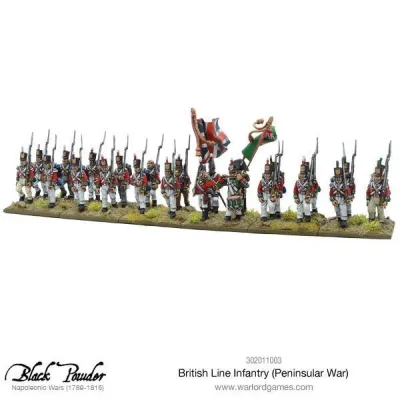 Painted British Line Infantry miniatures for Black Powder Peninsular War.