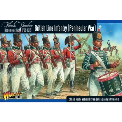 Black Powder British Line Infantry (Peninsular War) box with British infantry marching.