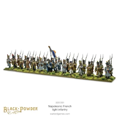 Painted Late French Light Infantry miniatures for Black Powder Napoleonic Wars.