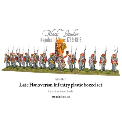 Painted Late Hanoverian Infantry miniatures for Black Powder Napoleonic Wars.
