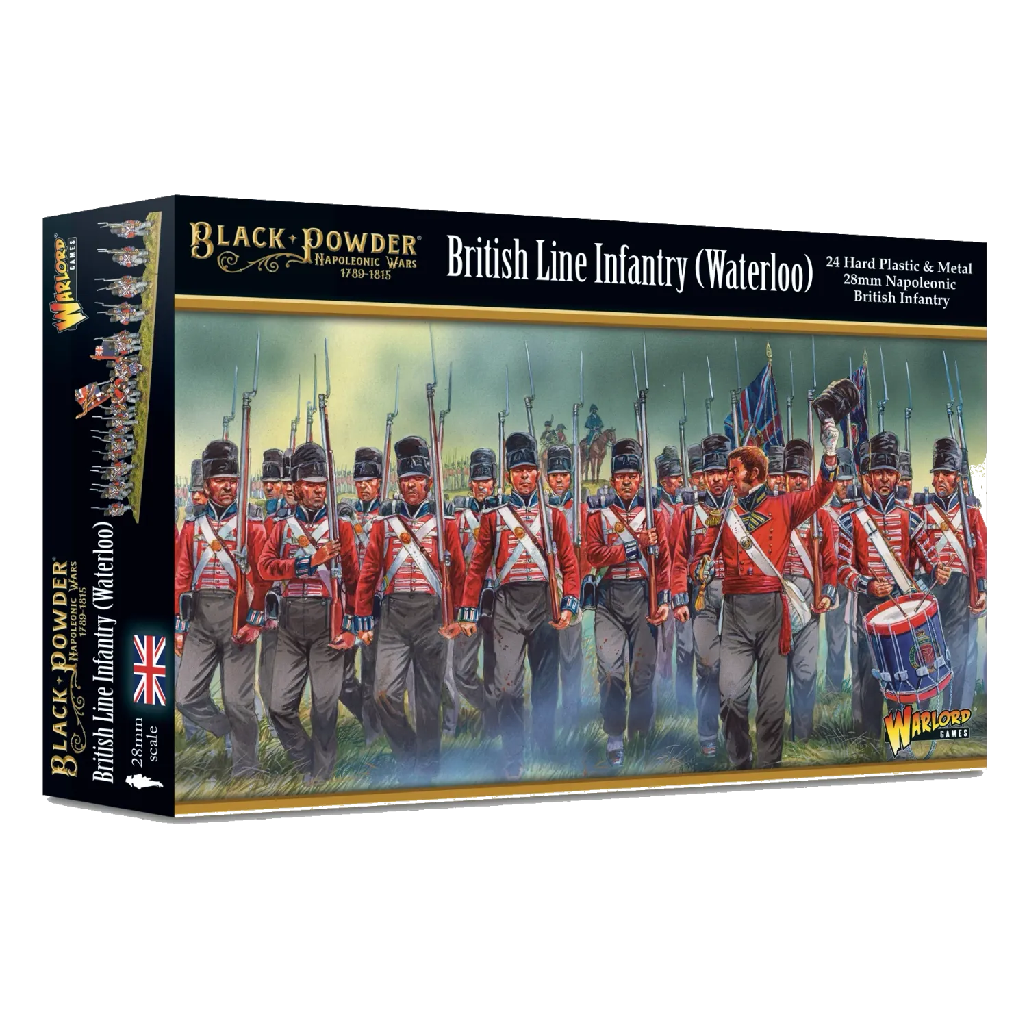 Black Powder British Line Infantry (Waterloo) box with Napoleonic British infantry artwork.