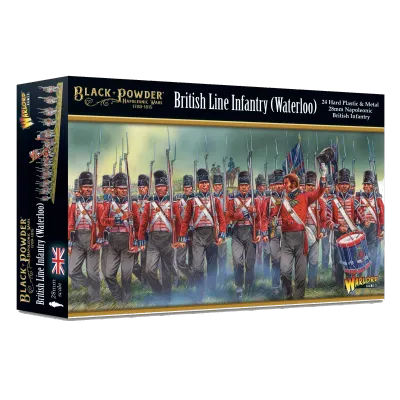 Black Powder British Line Infantry (Waterloo) box with Napoleonic British infantry artwork.