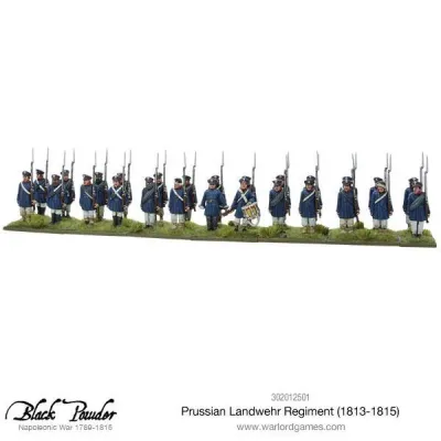 Painted Prussian Landwehr Regiment miniatures for Black Powder Napoleonic Wars.