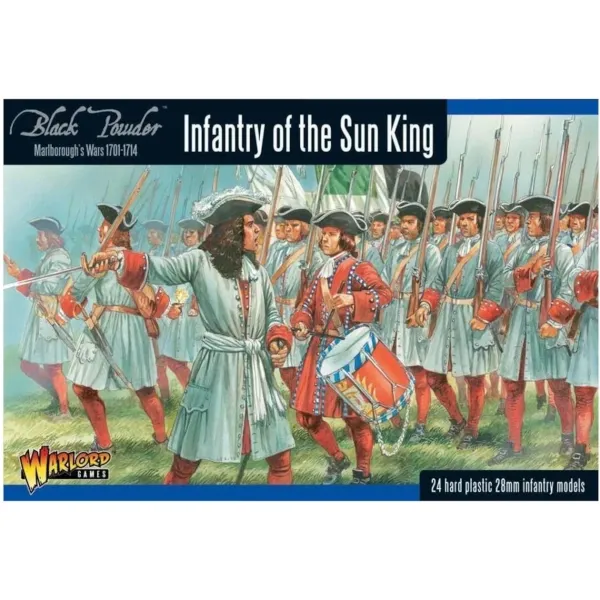 Black Powder Marlborough’s Wars Infantry of the Sun King box with French infantry artwork.