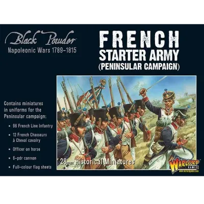 Black Powder French Starter Army (Peninsular Campaign) box with Napoleonic French infantry artwork.