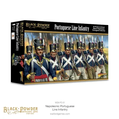 Black Powder Portuguese Line Infantry box with Napoleonic Portuguese infantry artwork.