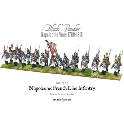 Painted Napoleonic French Line Infantry miniatures for Black Powder.