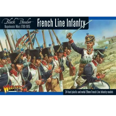 Black Powder French Line Infantry box with Napoleonic French troops advancing.