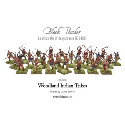Painted Woodland Indian Tribes miniatures for Black Powder American War of Independence.