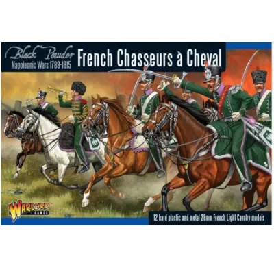 Black Powder French Chasseurs à Cheval box with French light cavalry charge artwork.