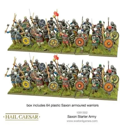 Painted Hail Caesar Saxon infantry miniatures for the Saxon Starter Army.
