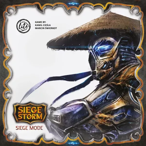 Box front: SiegeStorm: SiegeMode box with armoured sci-fi warrior artwork.