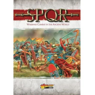 SPQR: A Clash of Heroes Starter Set SPQR A Clash of Heroes rulebook cover with ancient battle artwork.
