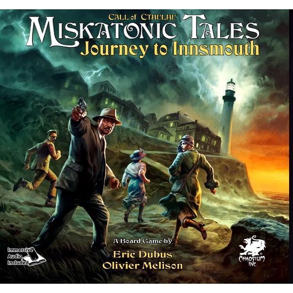 Miskatonic Tales: Journey to Innsmouth board game box by Chaosium