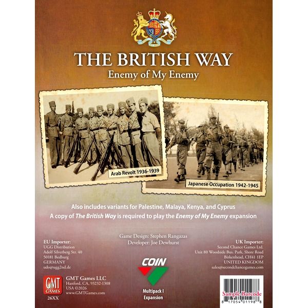 The British Way The Enemy of my Enemy COIN GMT Games