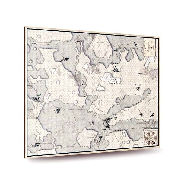 Battles of Napoleon Vol I Eylau 1807 Mounted Map