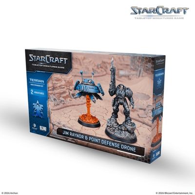Starcraft the Miniatures Game Terran Jim Raynor &amp; Point Defense Drone