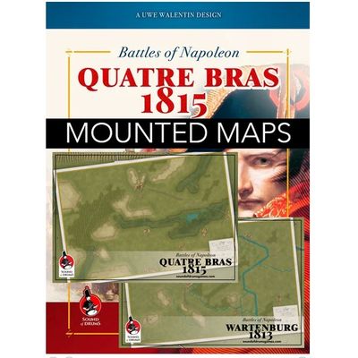 Battles of Napoleon II Quatre Bras 1815 Wartenburg 1813 Mounted Map