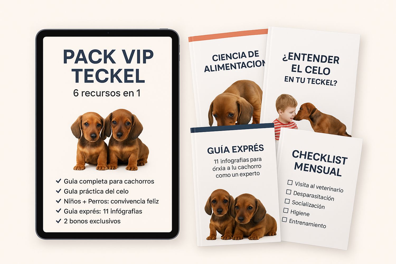 Todo lo que tu cachorro necesita — Pack VIP Teckel Todo lo que tu cachorro necesita — Pack VIP Teckel