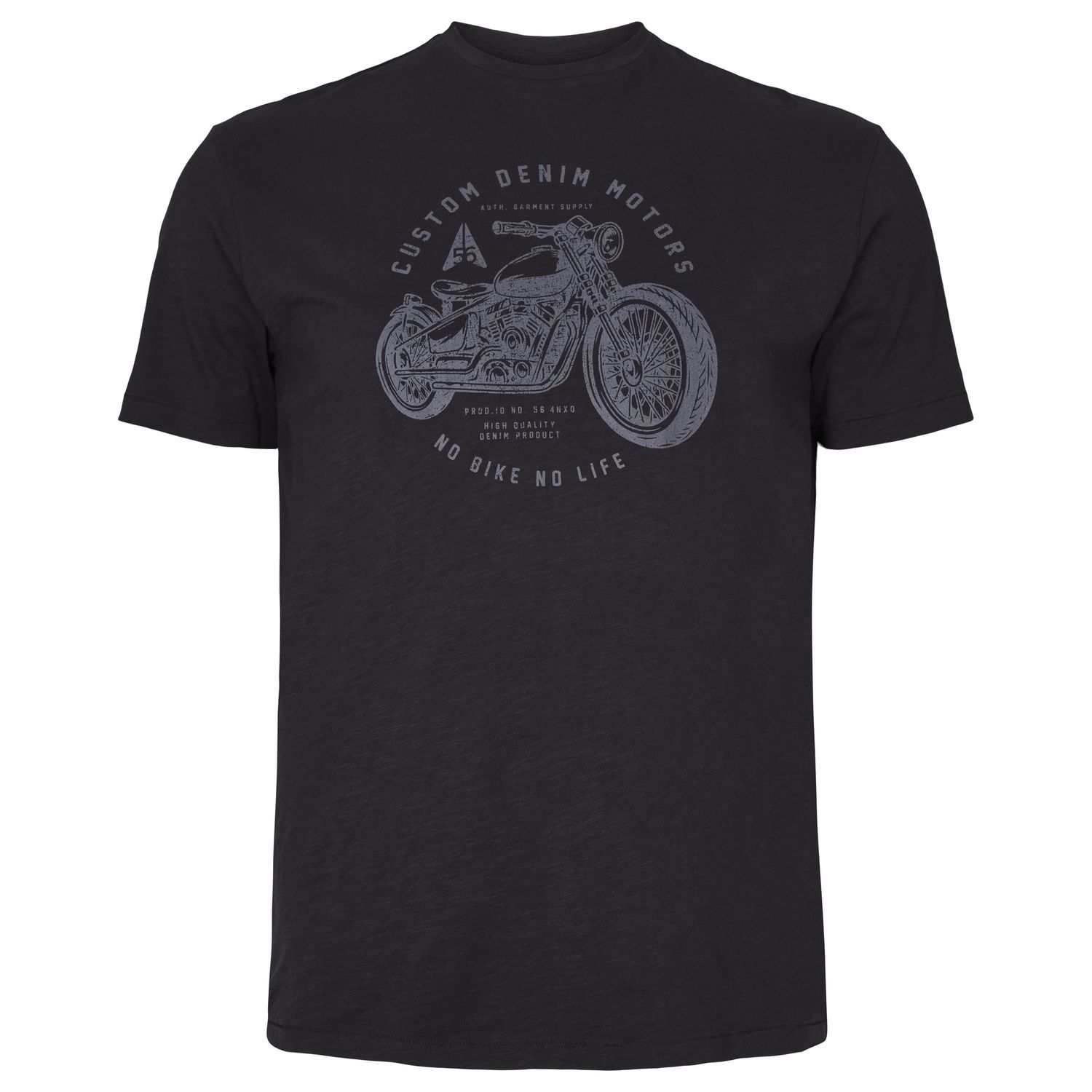 North 56Denim CDM No Bike No Life SS T-Shirt, Color: 0099 Black, Size: 1X