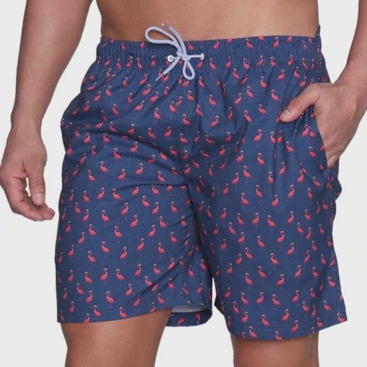 Tailorbyrd Pink Flamingos Swim Trunk