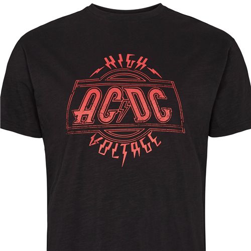 North 56Denim AC\DC High Volt T-Shirt, Color: 0099 Black, Size: 1X