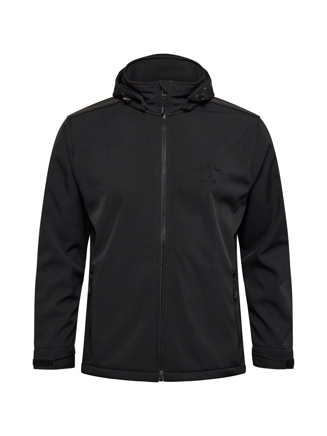 North 56°4 All Weather Softshell Hooded Jacket, Color: 0099 Black, Size: 1X