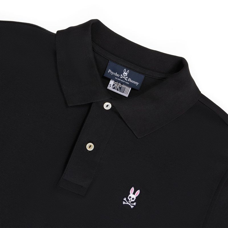 Psycho Bunny B&amp;T Classic Polo, Color: 001 Black, Size: 2X